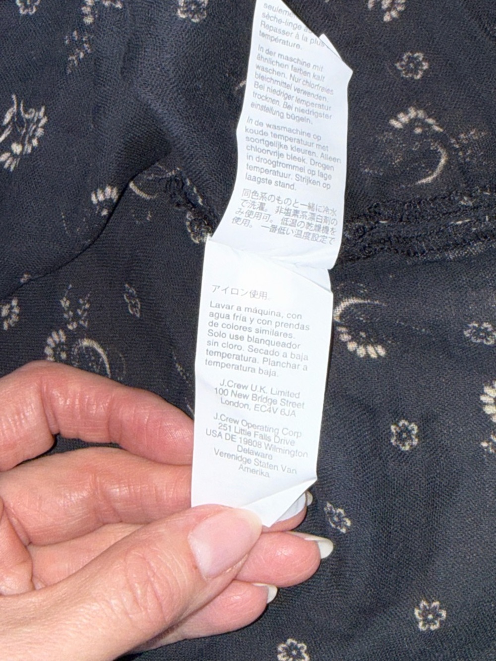Madewell Black Blouse with Gold Floral Print - Picture 10 of 11